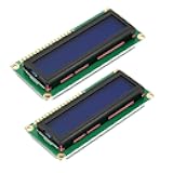 HiLetgo 2pcs DC3.3V HD44780 1602 16x2 Character LCD Display Adapter Module Blue Backlight for Arduino UNO R3 MEGA2560 Nano Due Raspberry Pi