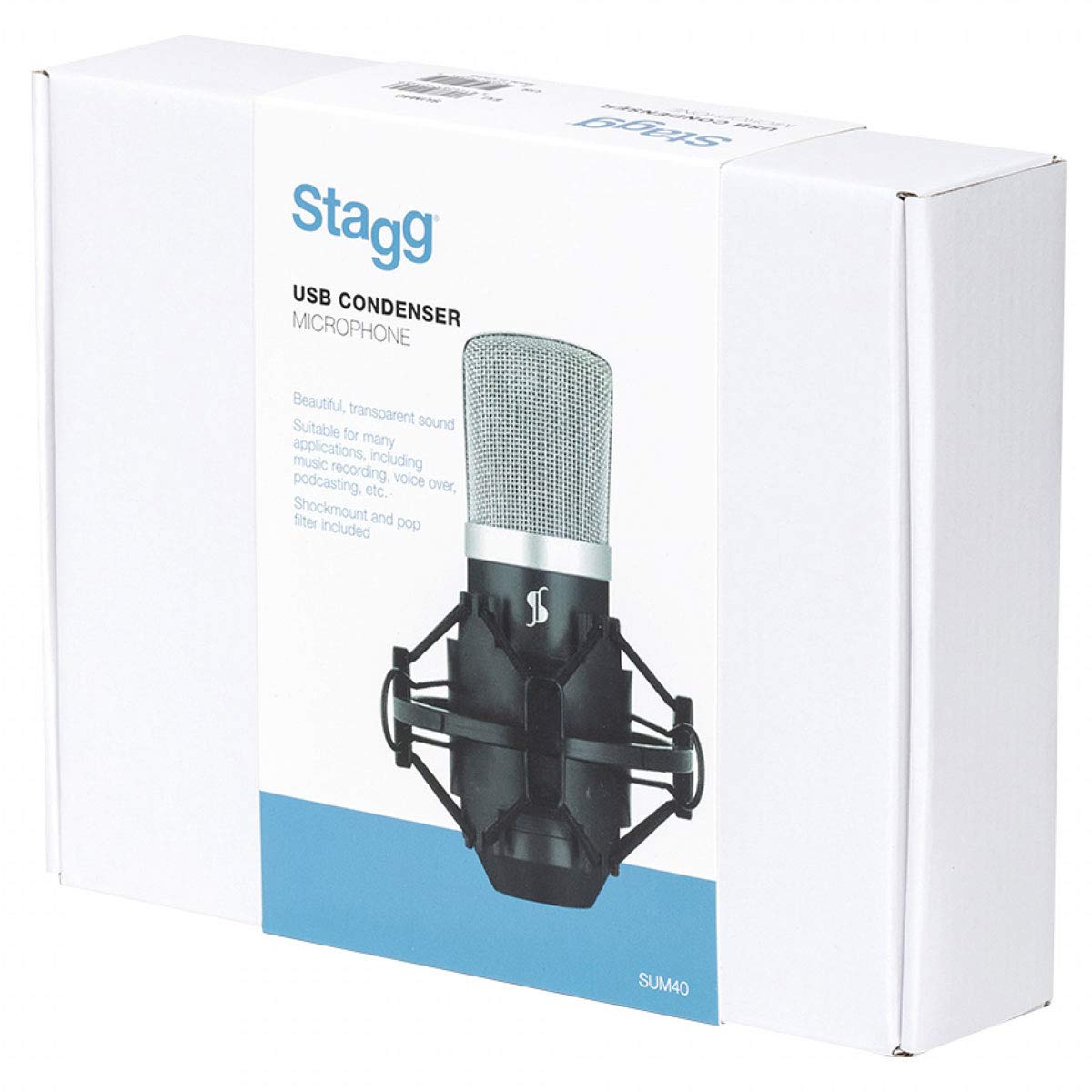 Stagg SUM40 - Microfono a condensatore USB + treppiede a braccio snodato Keepdrum