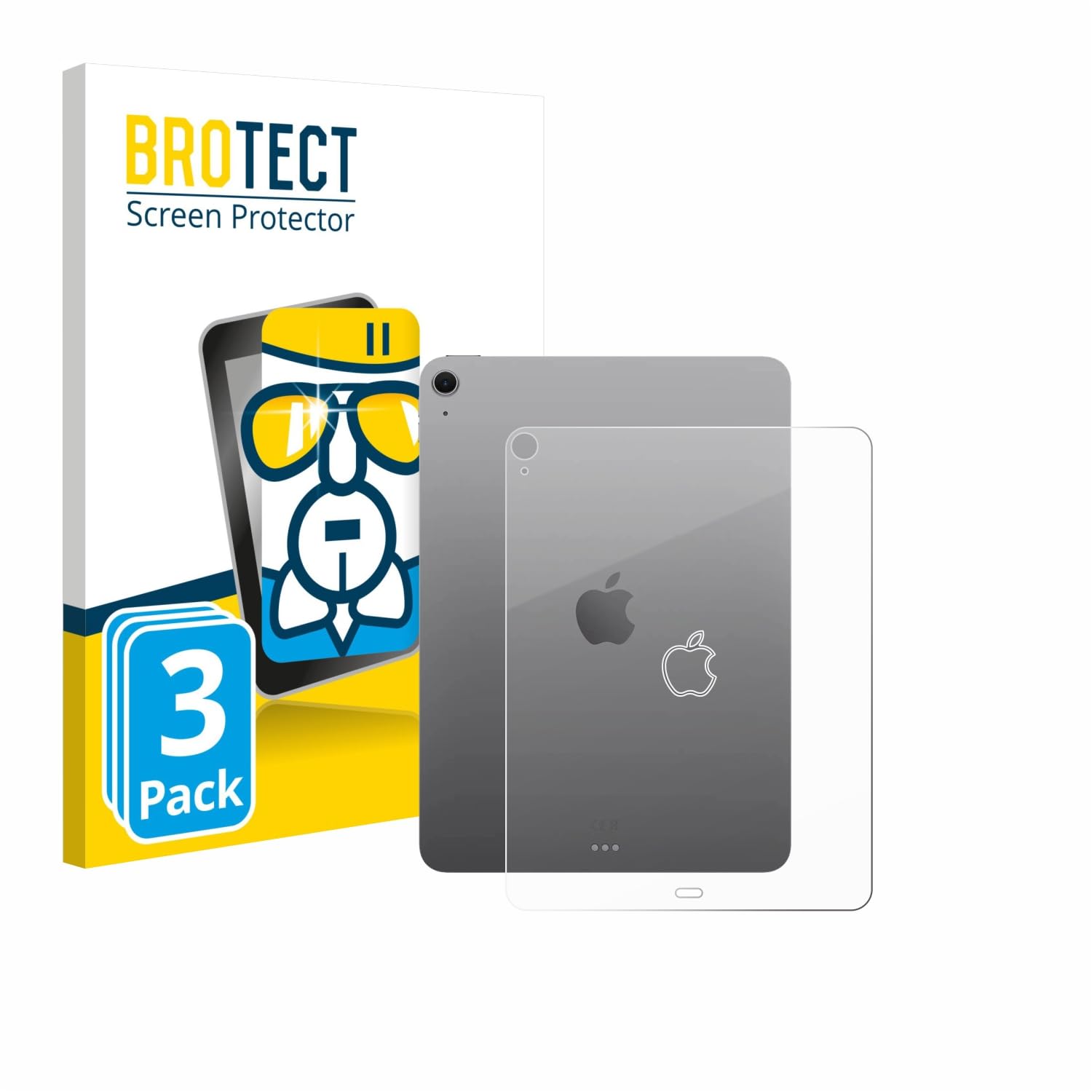 brotect 3 Pezzi Pellicola Vetro per Apple iPad Air 13" M4 2026 | (Posteriore) Chiara Protezione Schermo Made in Germany, Durezza 9H Anti-Graffio Glass Screen Protector