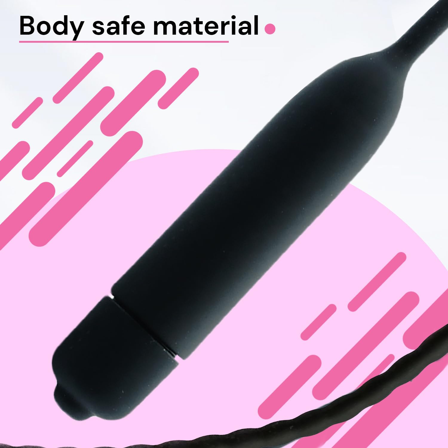 FOPS Vibratore Uretrale per Uomo Sonde Uretrali Dilatatore Uretra in Silicone Elettrico Pene Plug Giocattolo Sessuale Stimolatore Uretrale Lunghezza 26cm Diametro 0.7cm N16-66