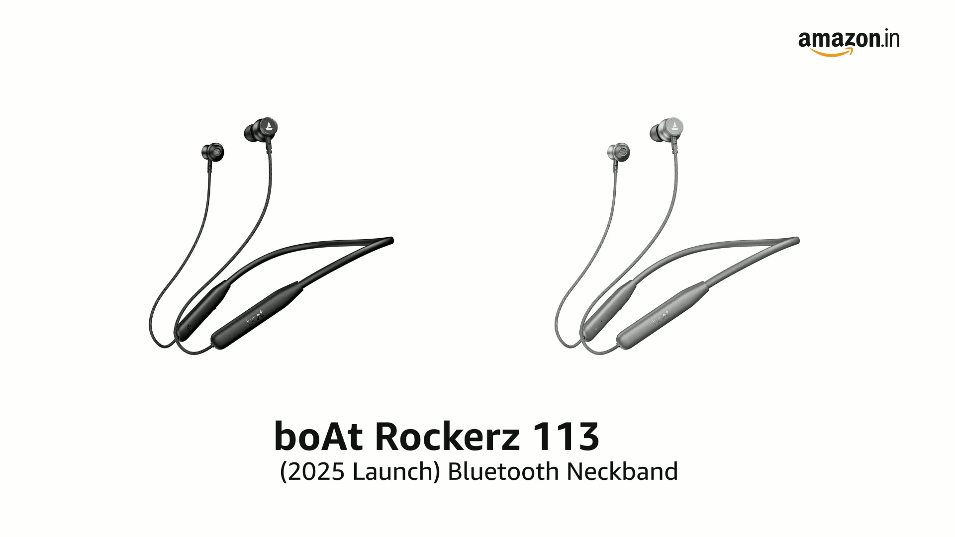 boAt 2025 Launch Rockerz 113, 40H Battery, Dual Pair, Fast Charge ...