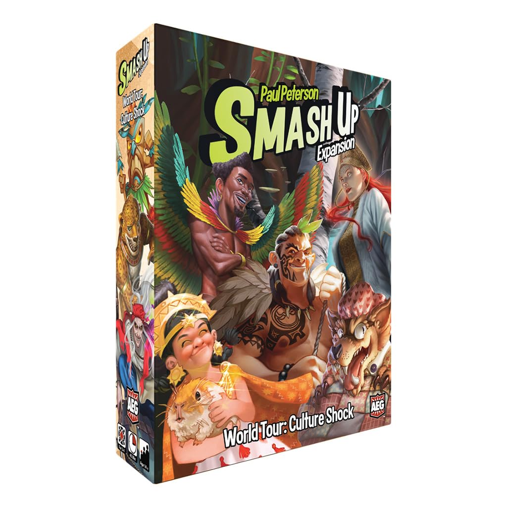 Smash Up World Tour Culture Shock Expansion -AEG, Board Game, Card Game, African, Russian, German Legends, and More, 2 to 4 Players, 30 to 45 Minute Play Time, for Ages 10 and Up