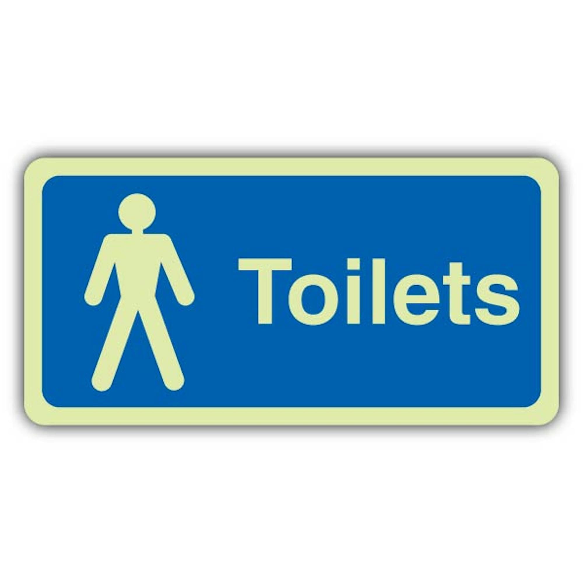 V Safety Gentlemen Toilets Panneau rigide triple lueur 600 x 300 mm