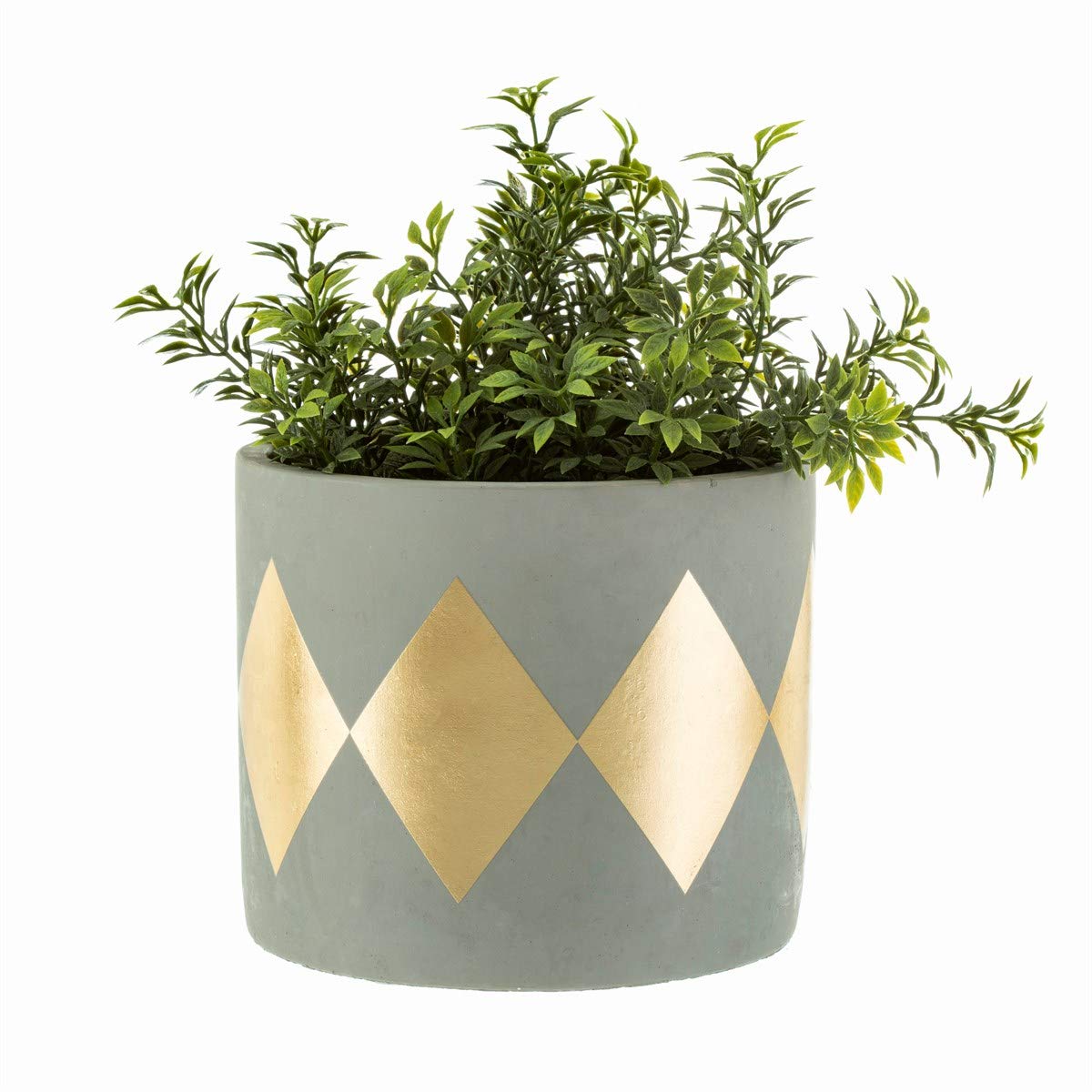 Sass & Belle Dina Gold Dip Cement Planter - Image 2