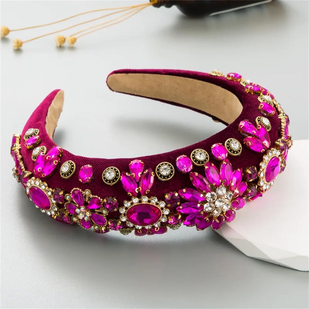 Donne in pile Spugna Piena Diamante Fascia Diamante Fiore Accessori Per Capelli Partito Brillante Hairband Cerchio Ragazza Moda Copricapo
