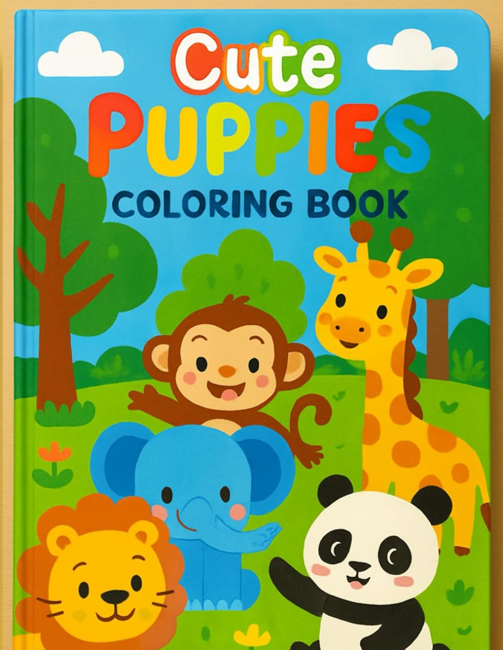Cute Puppies Colouring Book
