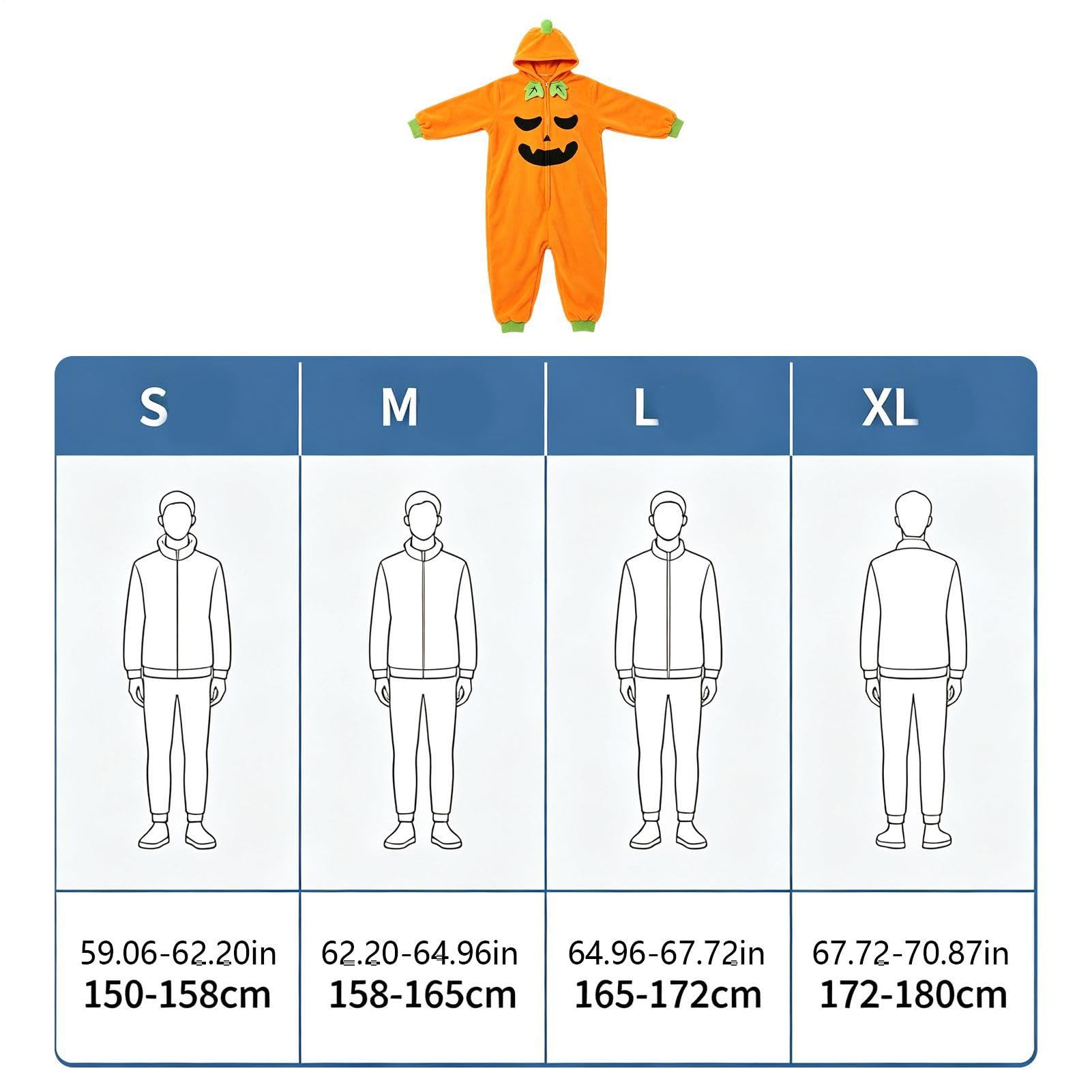 Tuta intera per Halloween, con cappuccio, per adulti, in peluche, comoda | Tuta intera oversize per bambini, adulti, donne, uomini, feste di Natale, palcoscenico, feste in maschera, casa