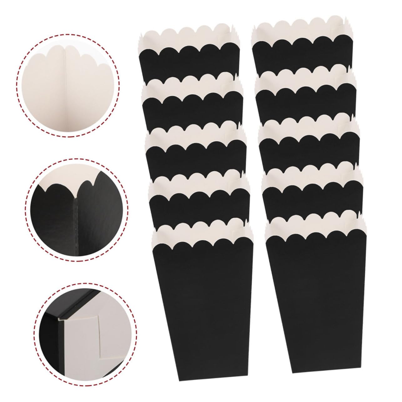100pcs Creative Popcorn Boxes Paper Snack Holders for Parties Weddings and Movie for Treats Lightweight and Portable Design
