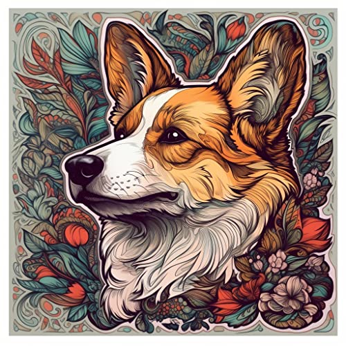 Image of Yoonek Graphics Welsh Corgi Welsh Corgi Dog Vinyl Decal Sticker for Car, Laptop, Tumbler, More. #009909-4 inch