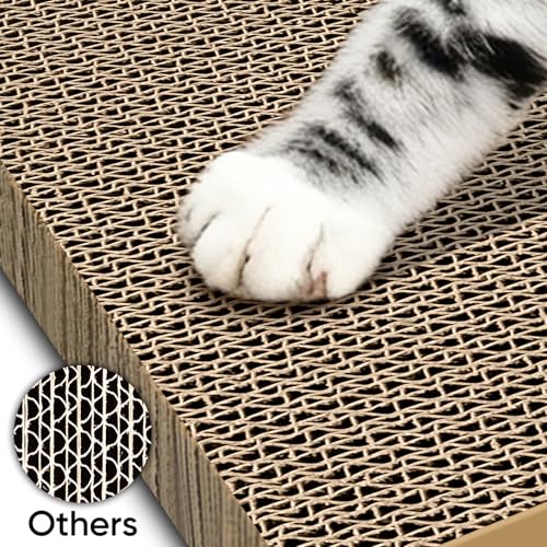 Image of 8 Packs Cat Scratcher, Cat Scratching Board for Indoor Cats and Kitten, Large Size Cat Scratching Pad, Durable&Premium Recyclable Cardboard Cat Scratcher
