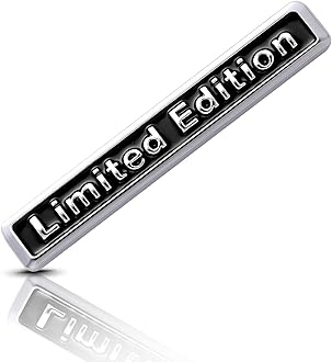 Grevosea 3D Car Limited Edition Logo Stickers Silver Metal Car Stickers Emblem Badge Car for Auto Moto Motorcycle Windows Door PC Tablet Laptop Accessories Tuning Gift