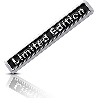 Grevosea 1 x 3D Car Limited Edition Logo 3D Gel Silicone Stickers Silver Metal Car Sticker Emblem Badge Cars for AutoMoto Motorcycle Bicycle Skate Window Door PC Tablet Laptop