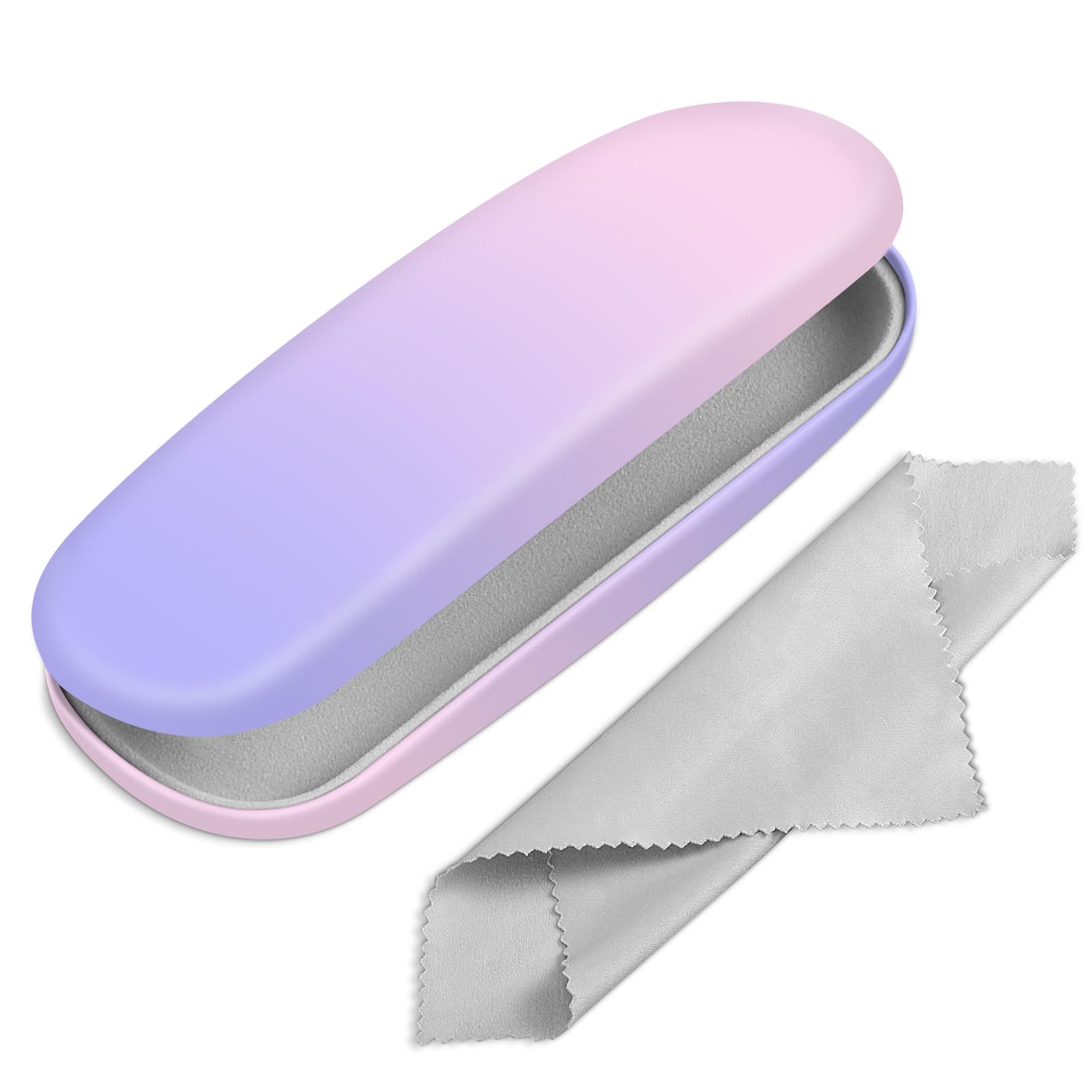 FINTIE Hard Shell Glasses Case for Women Men - Fashion Reading Eyeglasses Case Protective Spectacle Cases with Cleaning Cloth