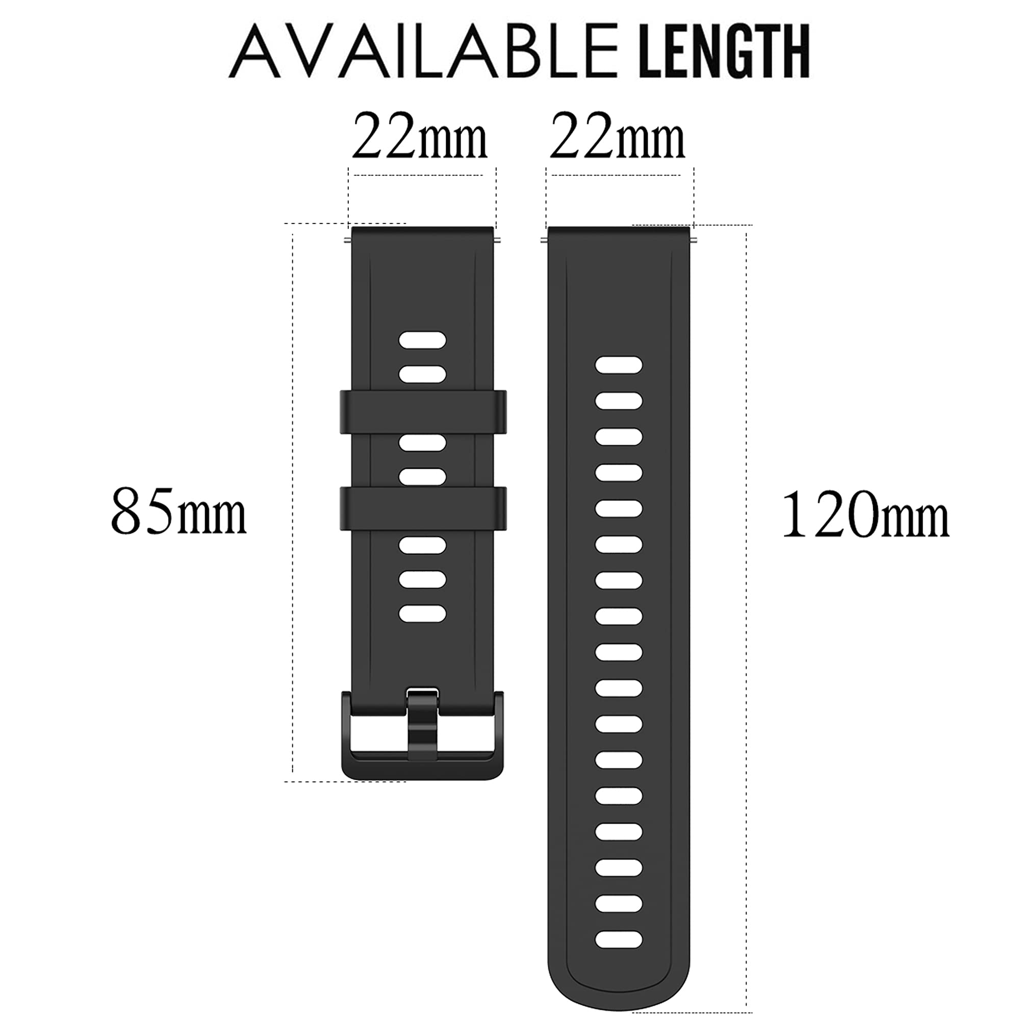 Pasek do Amazfit Bip 6/Bip 5, 22 mm silikonowy pasek zastępczy do smartwatcha Amazfit GTR 4/3/3 Pro/2/2e/GTR 47 mm (bez trackera)