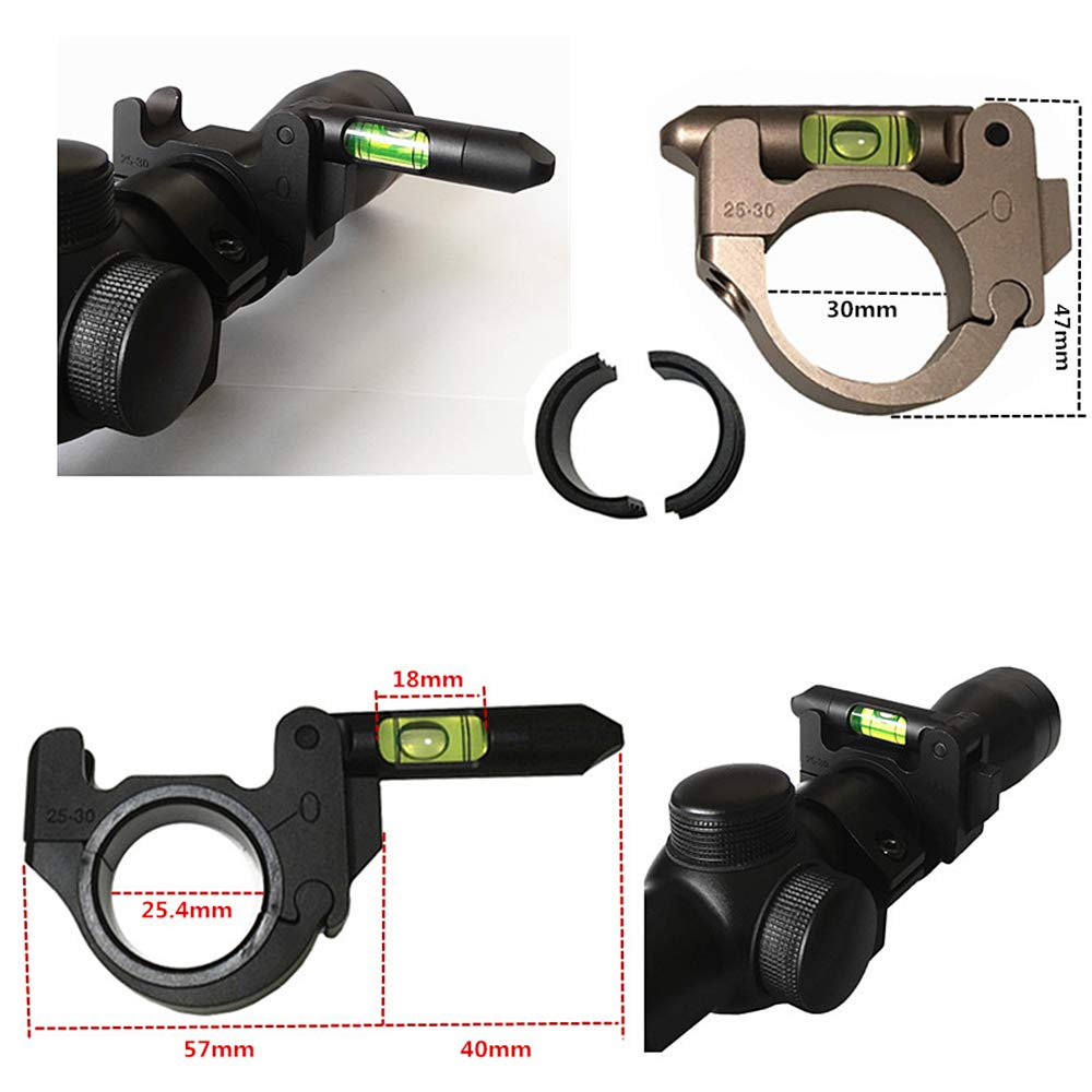 HWZ Tactical Rifle Scope Mount 25.4/30mm Riflescope Tubes Bubble Spirit Level