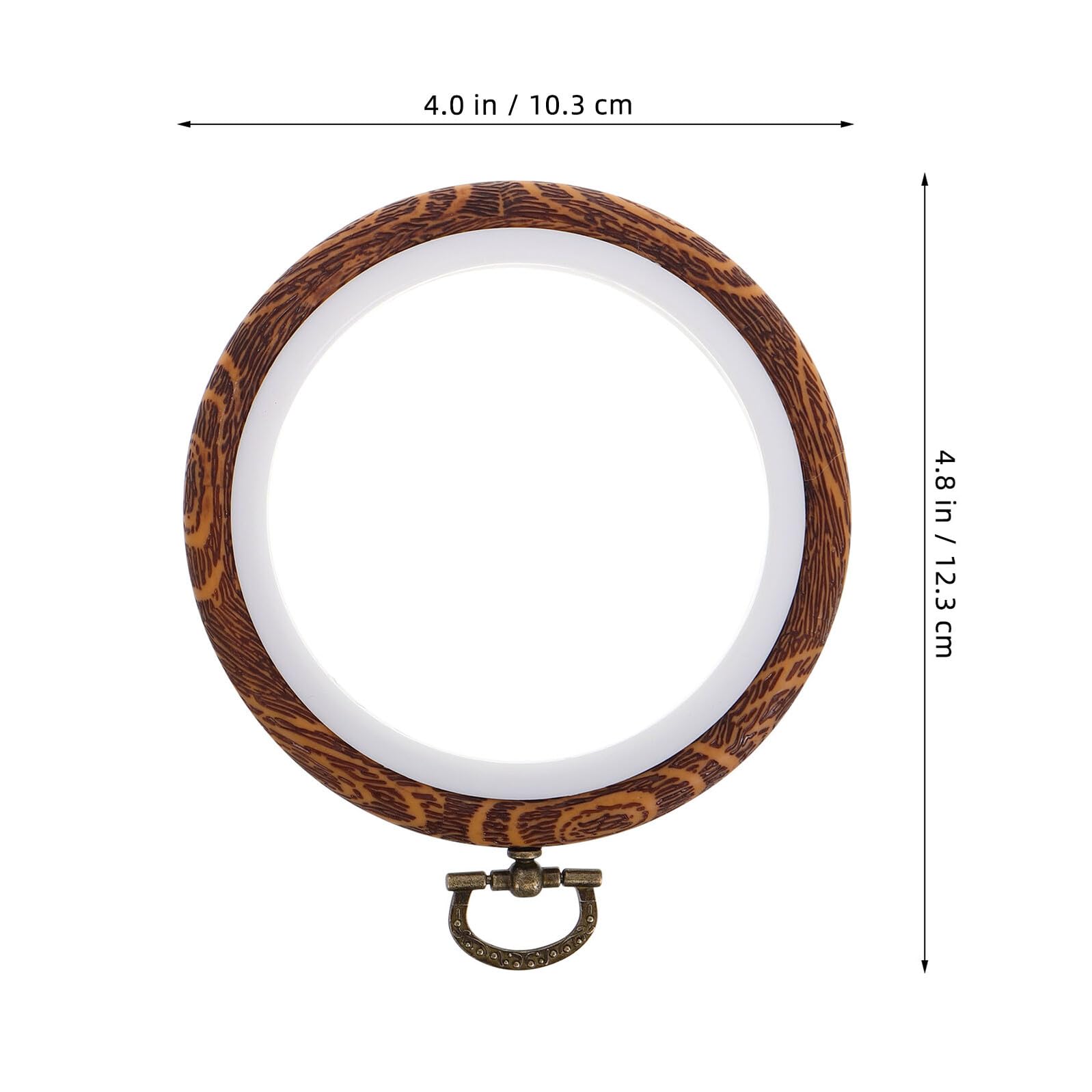 Beatifufu Aro de Bordado Redondo para Punto de Cruz, Lote de 10 Piezas | Pp y Metal, Diseño Portátil y Uso Versátil, Efecto Tridimensional, para Aficionados al Bordado