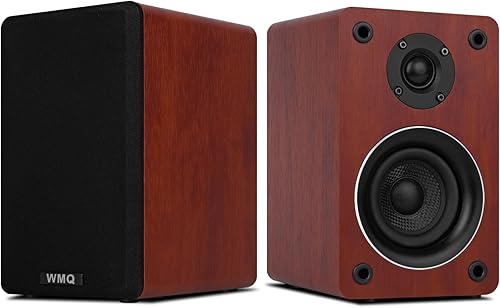 Altavoces pasivos de estantería de 40 W x 2 para sonido envolvente de cine en casa, estéreo y monitor pasivo de campo cercano, de 2 vías, requiere