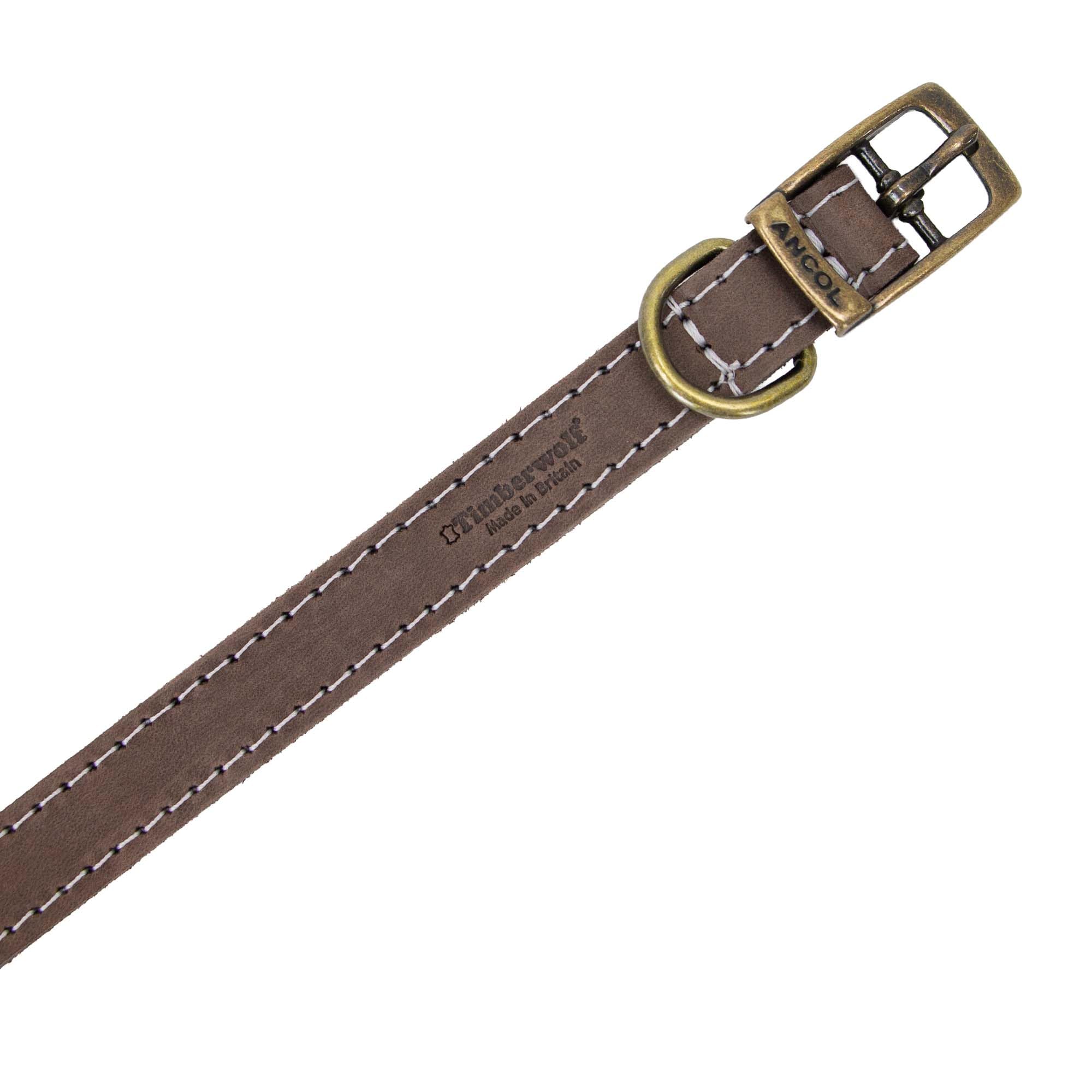 Ancol Timberwolf skórzana obroża sobolowa rozmiar 1, pasuje do szyi 20-26 cm, szerokość kołnierza 1,6 cm