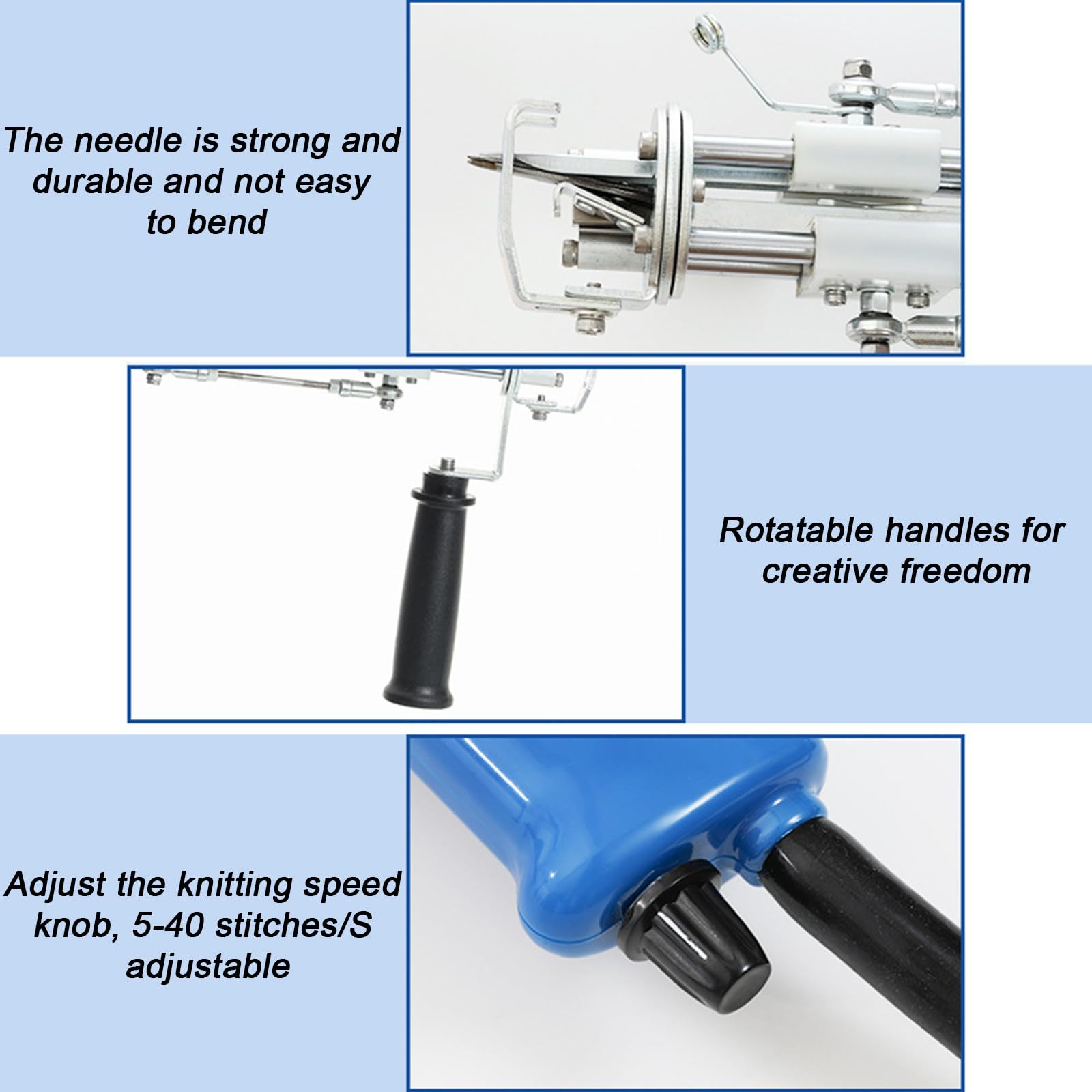 Amazon.co.jp: 2 in 1 タフティングガンキット、編み速度の調整