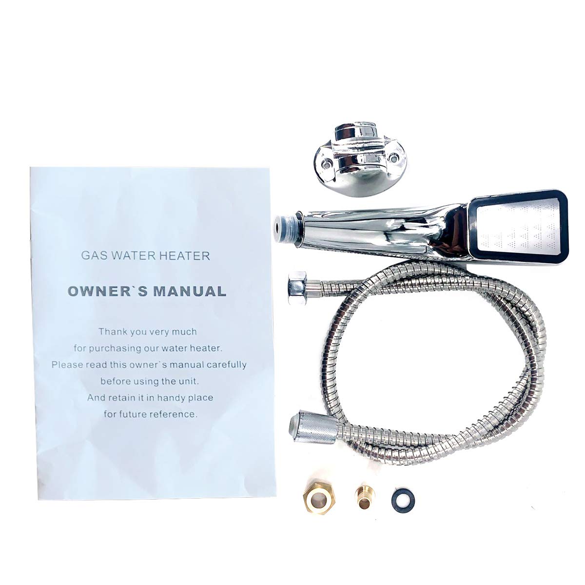 8L 16KW Tragbarer Gas Durchlauferhitzer Propangas Campingdusche für Dusche im Außenbereich Dusche Bad Warmwasser Camping Dusche LPG Warmwasserbereiter Warmwasser Tankless Instant, Weiß