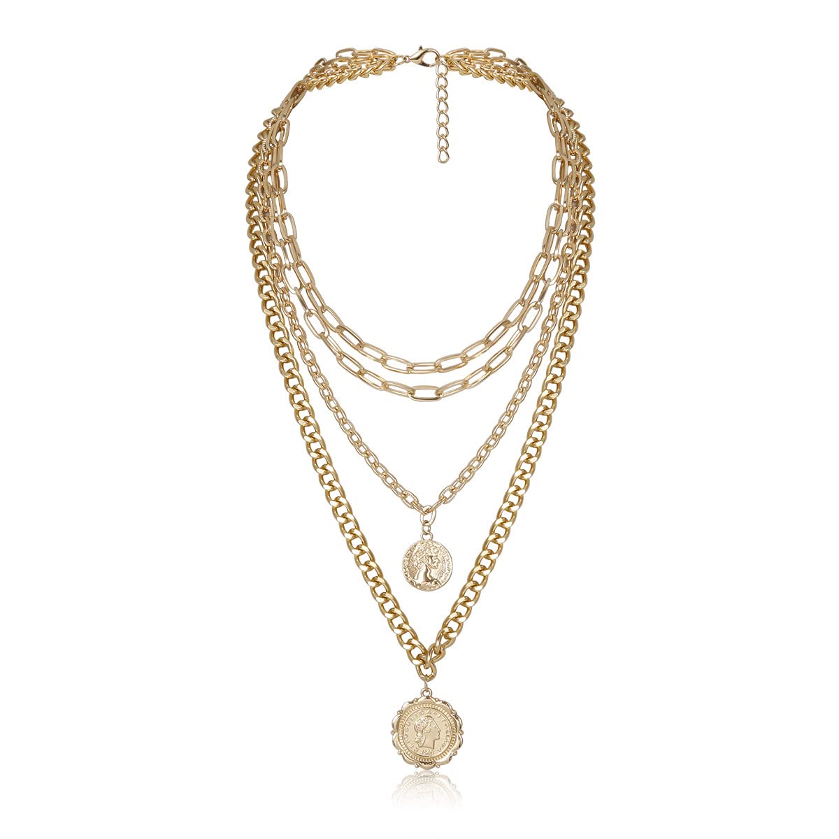 See full amazon price history chart for Aaishwarya Golden Coin Pendant Layered Chain Necklace with Retro Carve Statue Alloy for Men.| Valentine gift for Husband, Boyfriend | Gift for Men Aaishwarya Golden Coin Pendant Layered Chain Necklace with Retro Carve Statue Alloy for Men.| Valentine gift for Husband, Boyfriend | Gift for Men (B09PBBGVZN) Amazon Price History, Amazon Price Tracker