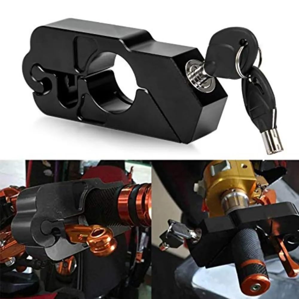 Candado Moto Manillar de Motocicleta Universal, manija de Bloqueo, Agarre del Acelerador, Seguridad antirrobo Candado Disco(Blue)