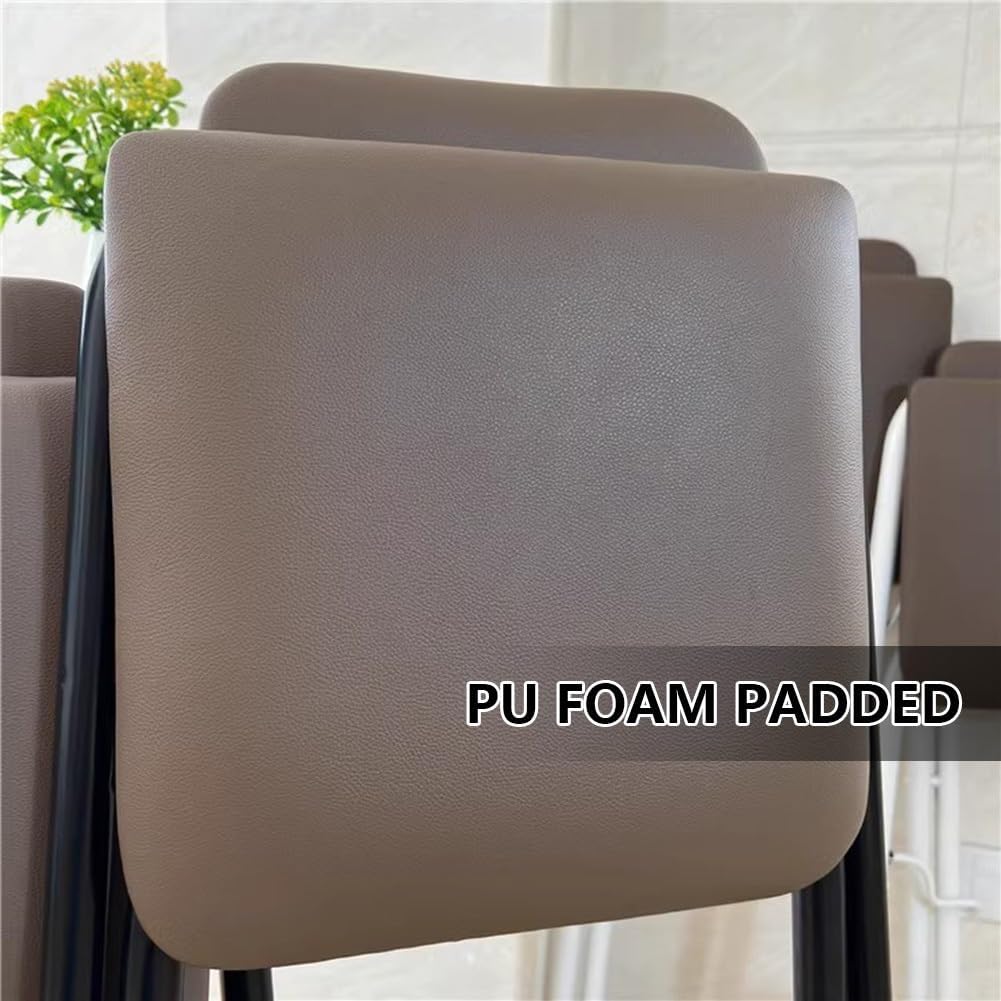 30In Folding Stool with Foam Padded Backrest Portable Foldable Chair for Kitchen Adults No Assembly Required Lightweight Durable Black Brown White 65cm 26in