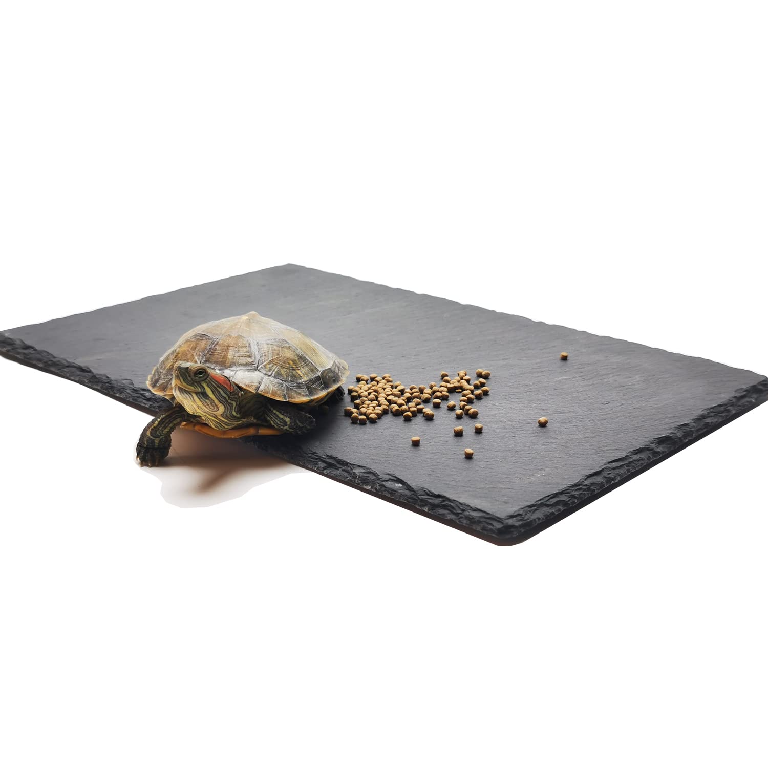MONKEY SUN 1 Pack 12 x 8 Reptile Basking Platform, Reptile Feeding Rock Plate Dragon Turtle Bathing Area Feeding Food Dish Grinding Nail Resting Terrace for Lizard Gecko Snake Tortoise (1 PCS)