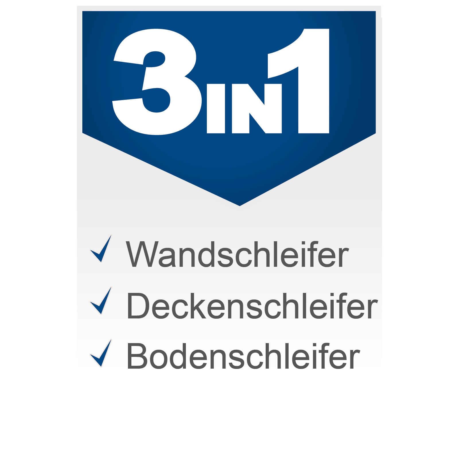 Scheppach 3in1 Universal Wand-, Boden- & Deckenschleifer BFR1200 | Leistung 1050W | 180mm Schleifscheibe | Integrierte Absaugfunktion mit 25L Staubbeutel | Wandschleifer mit 6 Schleifscheiben