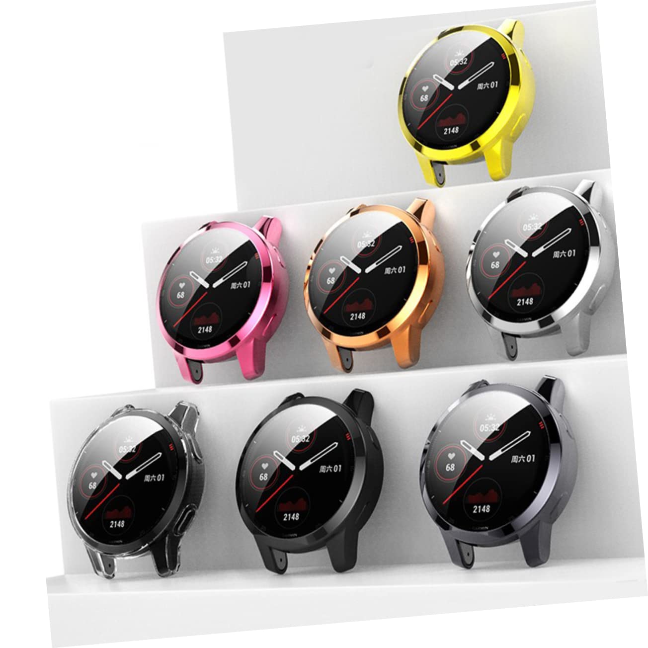 jojofuny 3 Set 2s/ 4s Watch Screen Custodia in Tpu Copertura Completa Dei Bordi Facile Da Installare/rimuovere Pellicola Protettiva Per Schermo Smartwatch Alla Moda 6 Pezzi*3