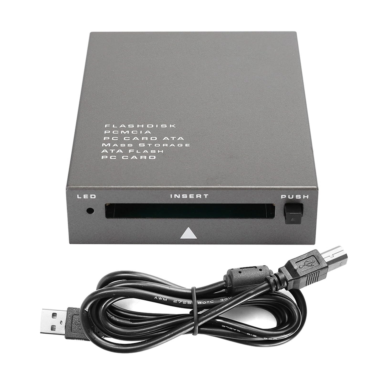 Dioche Lector de Tarjetas pcmcia RUSB2.0 - Adaptador de Tarjeta de Memoria Plug and Play de Alta Velocidad para PC - Soporta Capacidad de 20 MB-20 GB