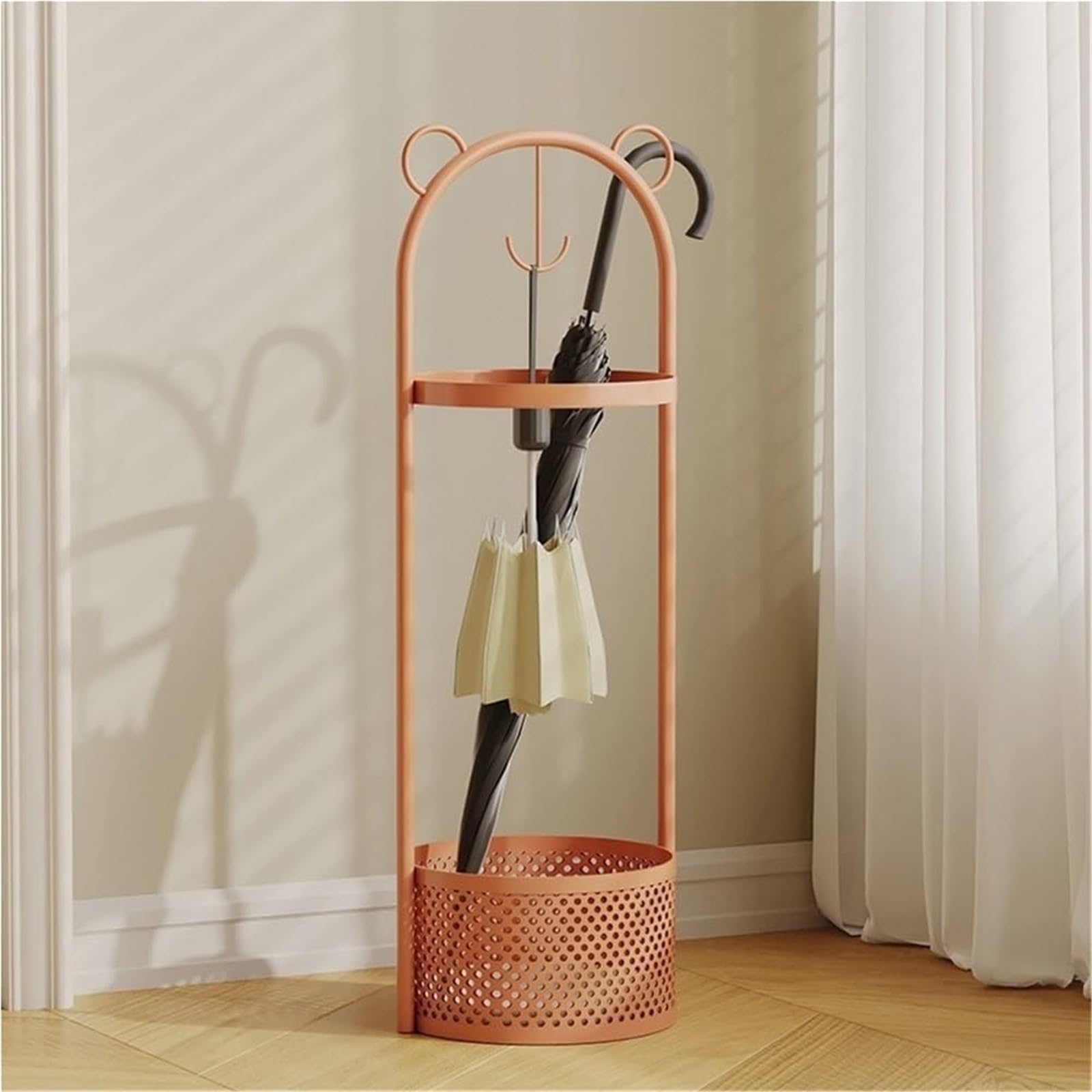 GYRAZXS Round Umbrella Stand - Sturdy Entryway Holder for Indoor Corridors & Malls, Ideal for Home & Office Organization