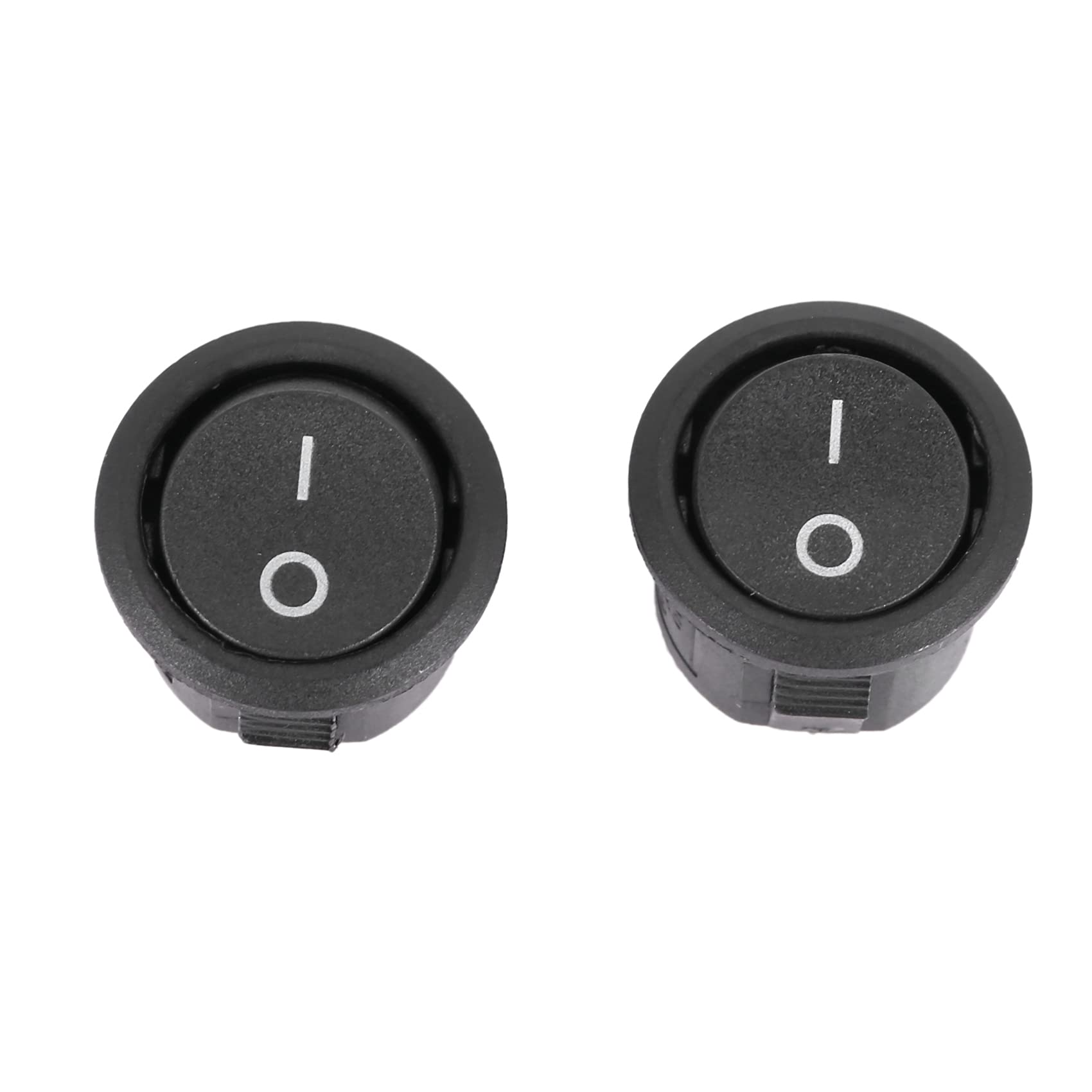 Lumonic 5x Interruttore A Bilanciere In Plastica Nera, 31x14mm, 250V 6A, Con Connettori Piatti 6,4x0,8mm