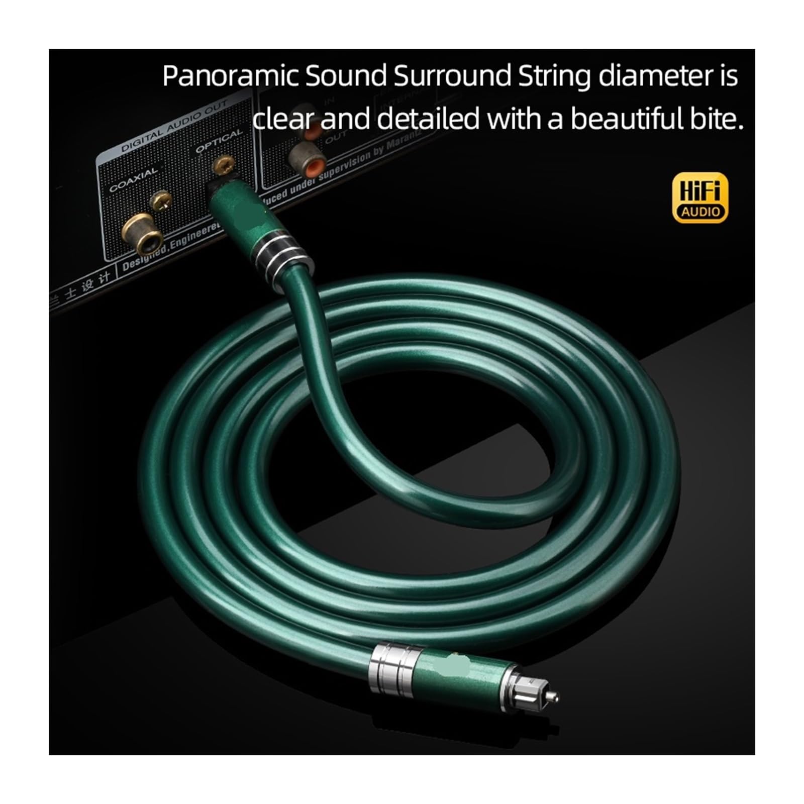 Cavo Audio Ottico Digitale HiFi Conduttore POF Ad Alte Prestazioni Coassiale SPDIF Compatibile For In Fibra AMP PS4 DTS 5.1(1.5m)