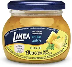 Linea Geleia de Abacaxi Com Hortelã 230g (Sem Adição de Açúcar)