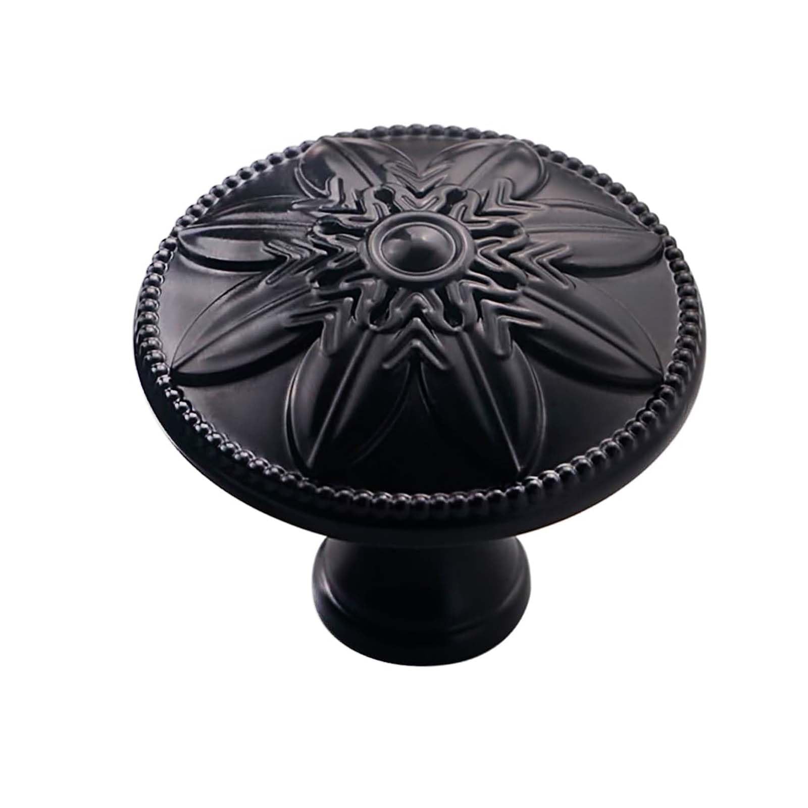 Confezione da 12 pomelli rotondi per armadietti neri opachi, diametro 1-2/12,7 cm, per armadietti da cucina e cassetti, colore nero opaco per cassetti