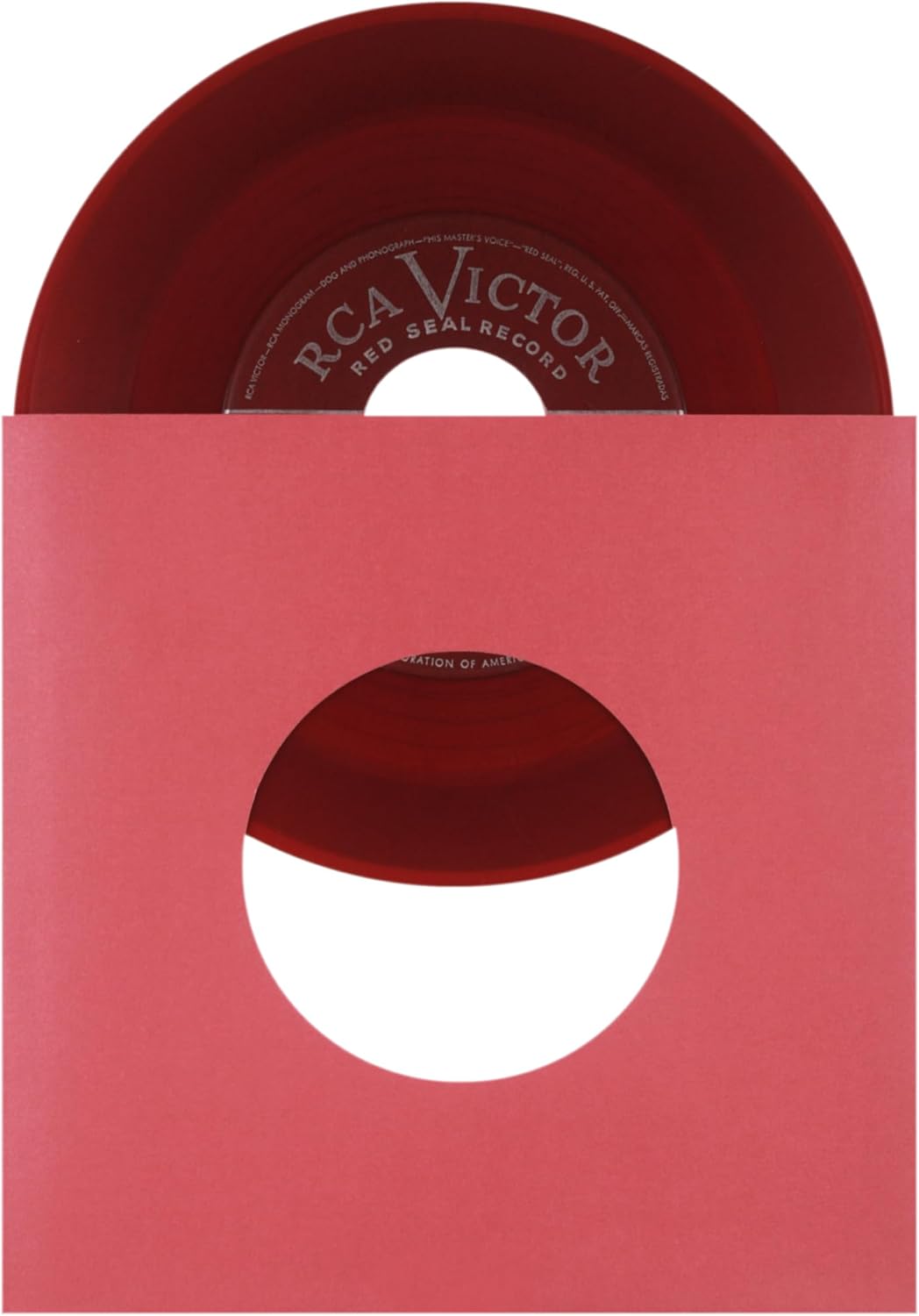 (500) 7" 45rpm Red Vinyl Record Inner Sleeves - Archival Quality, Super Heavyweight 29# Paper with Hole - 07IWRE
