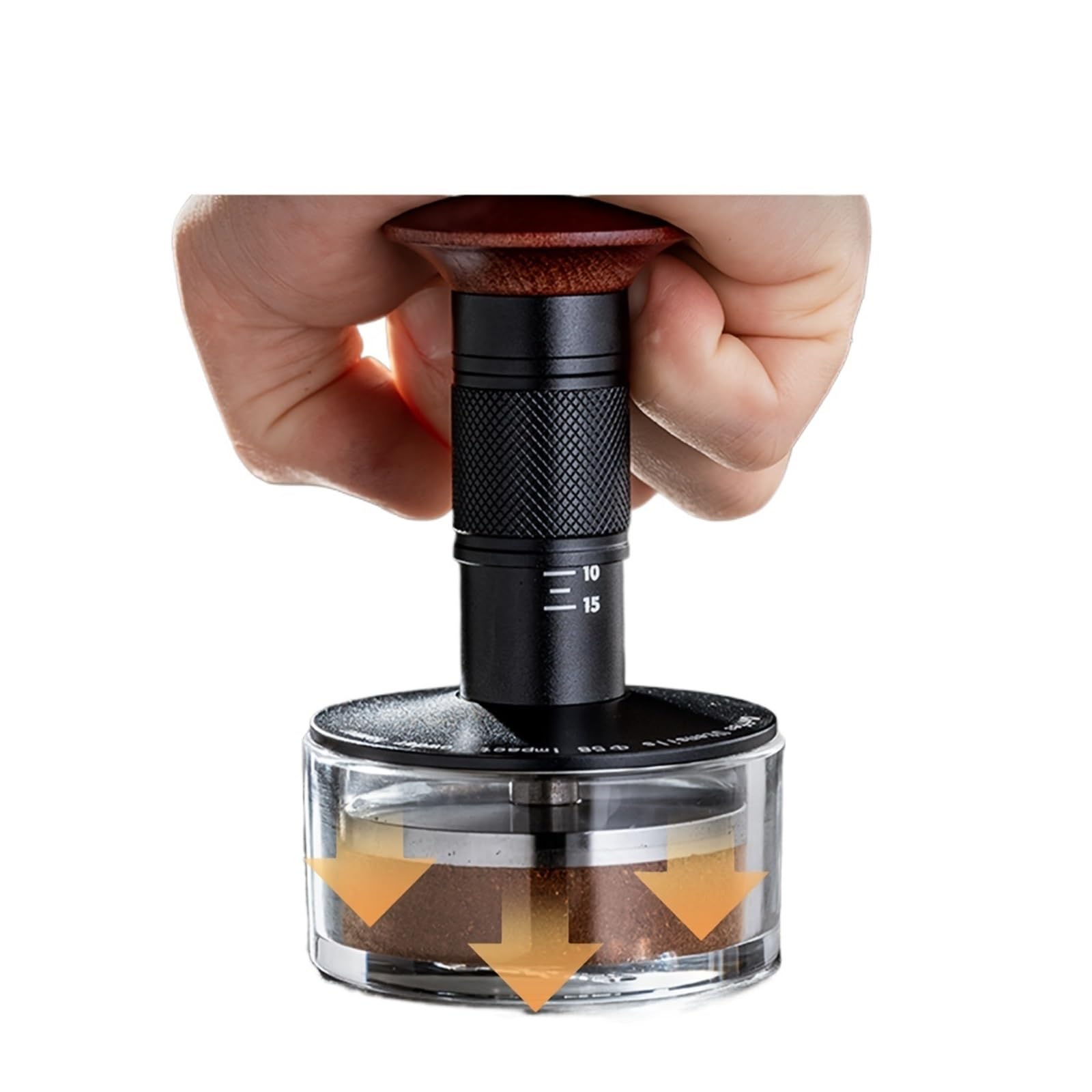 Juego de prensador de café Espresso - Incluye Filtro de Acero Inoxidable de Doble Capa, Herramienta Profesional para Baristas y Uso doméstico (58 mm)