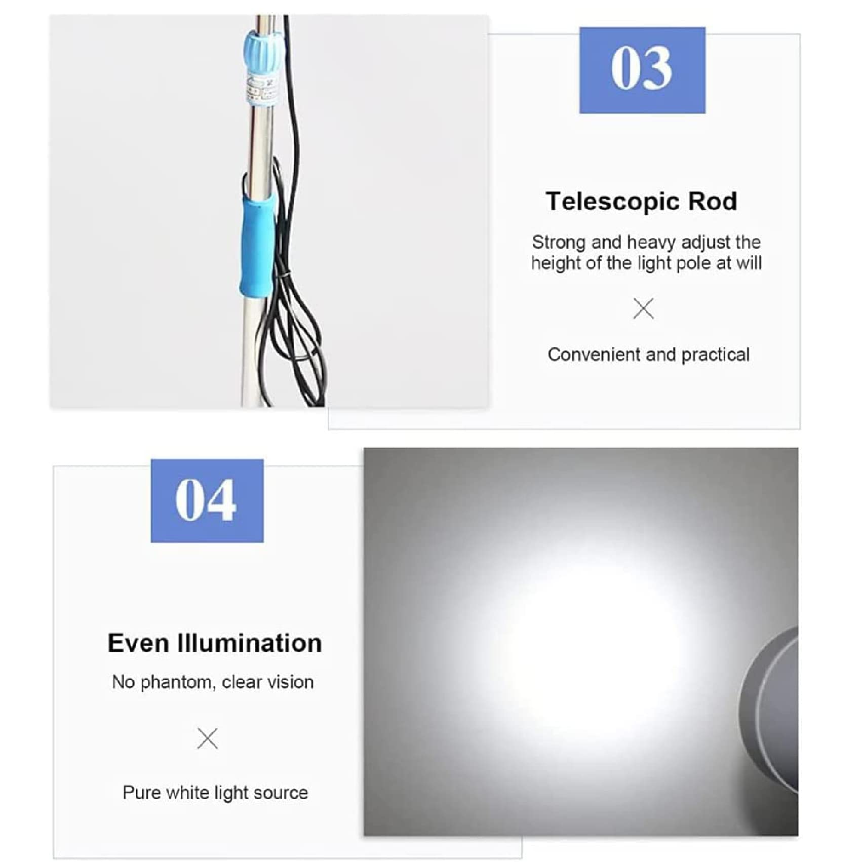 Lampada per visita ginecologica, lampada medica chirurgica tipo supporto da pavimento mobile, ruota universale regolabile in altezza con rotazione a 360°, per pazienti ambulatoriali, stomatologia