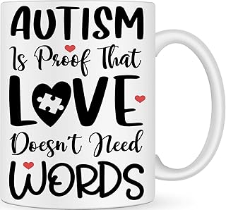 Love Doesn't Need Words Mug, Autistic Baby Gift, Autism Mother Gift, Autistic Child Gift, Autistic Carer Gift, Autism Awareness Gift