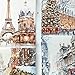 MisKepaa Christmas Washi Tape Set,3 Rolls Christmas Stickers for Scrapbook Supplies,Large Size Landscape Washi Tape Stickers for Journaling,Junk Journal,Phone Case,Planner,DIY Craft(Paris)