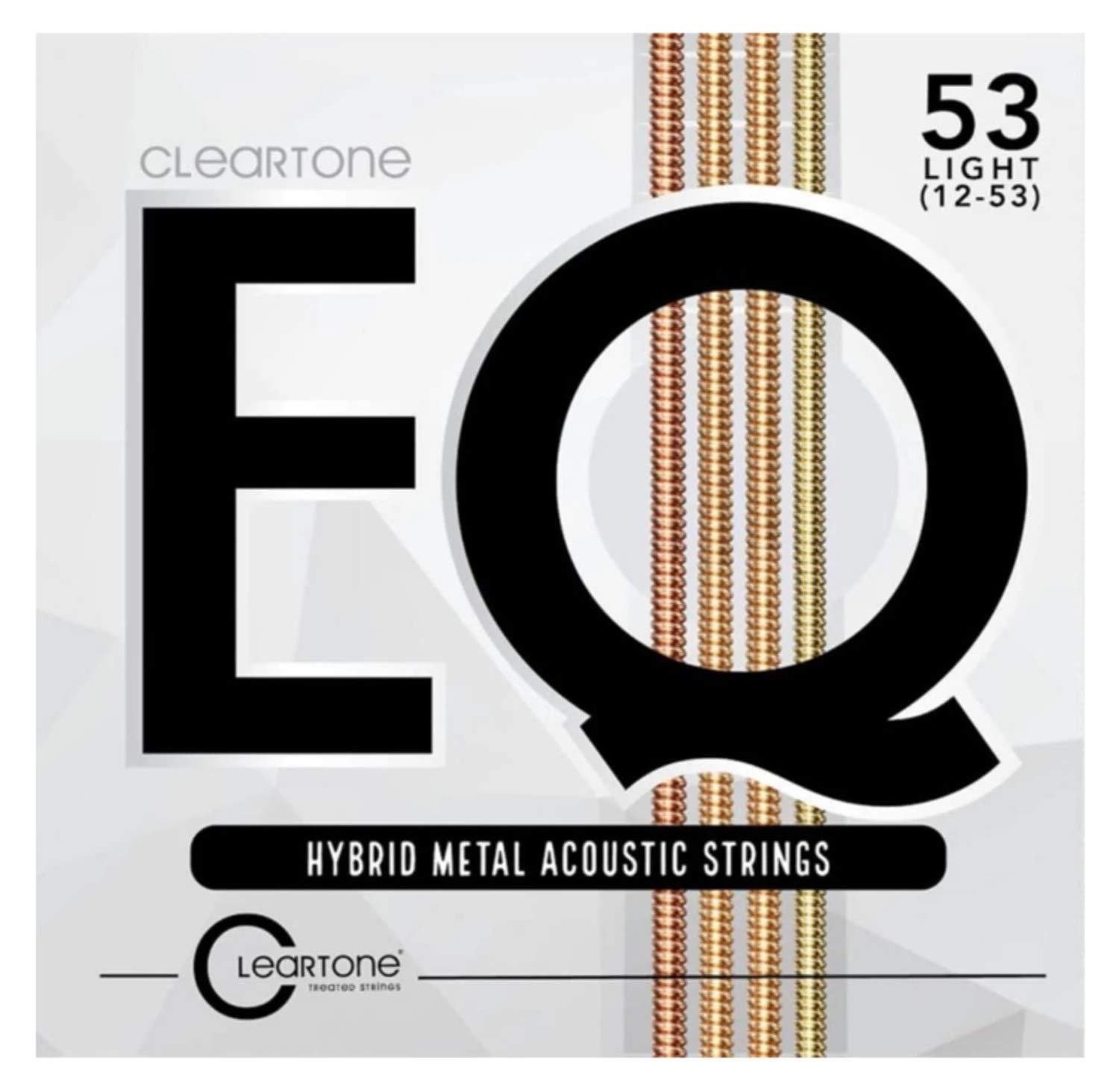 Cleartone EQ 7812 Hybrid Metal Acoustic Guitar Strings, Light, 12-53