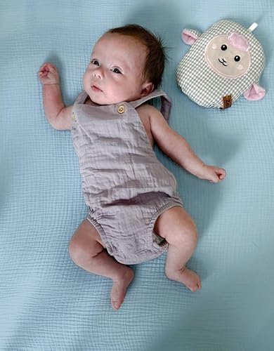 Miniatura 3 de hugs & llamas Sábana para cuna de muselina de algodón 100% orgánico, unisex, para niños y niñas, extra suave, se adapta a colchones estándar de