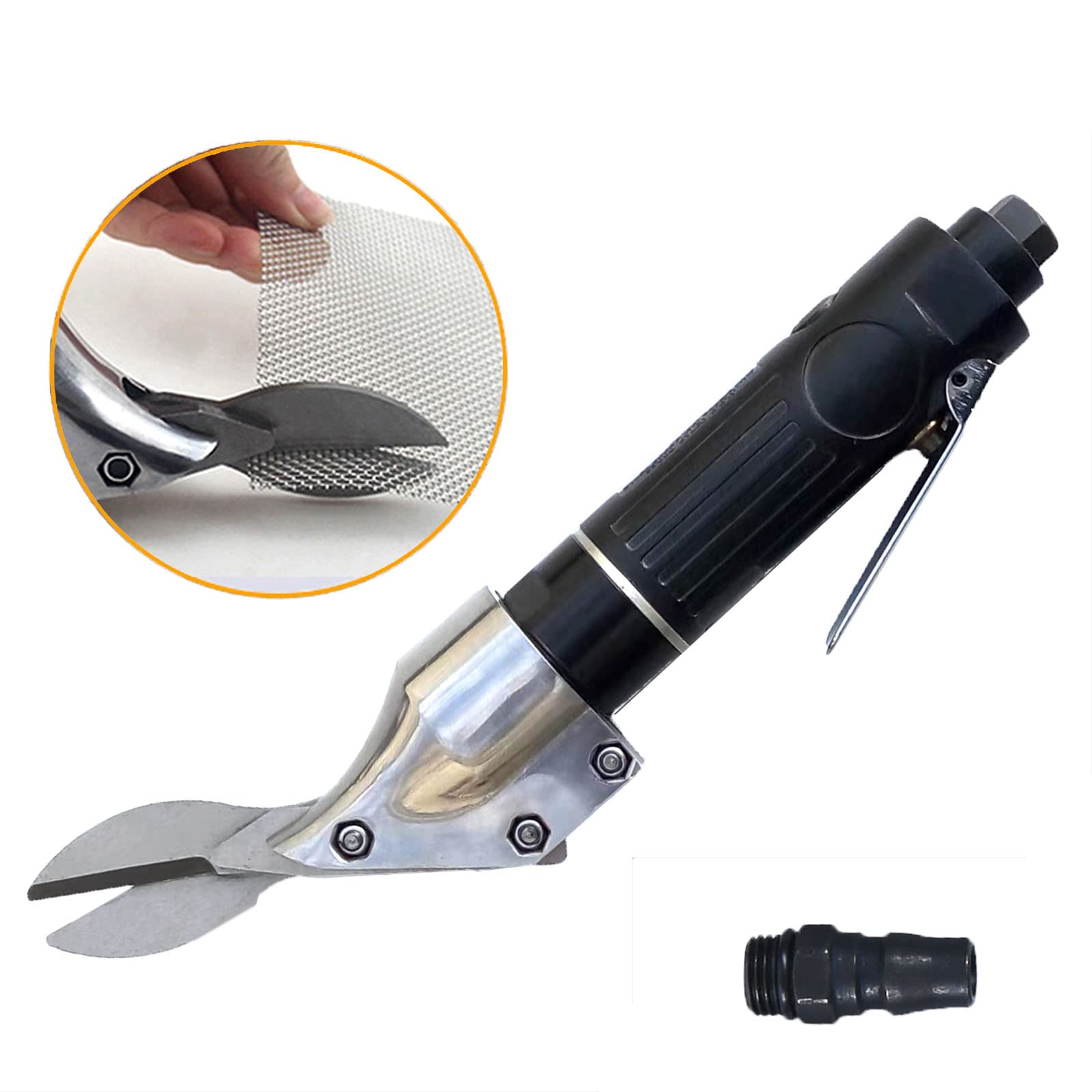 Tijeras neumáticas de 1/4 pulgadas, cortador neumático de corte de metal y tijera, herramienta eléctrica de aire para chapa de metal, malla de diamante, hierro, placa de acero inoxidable, velocidad