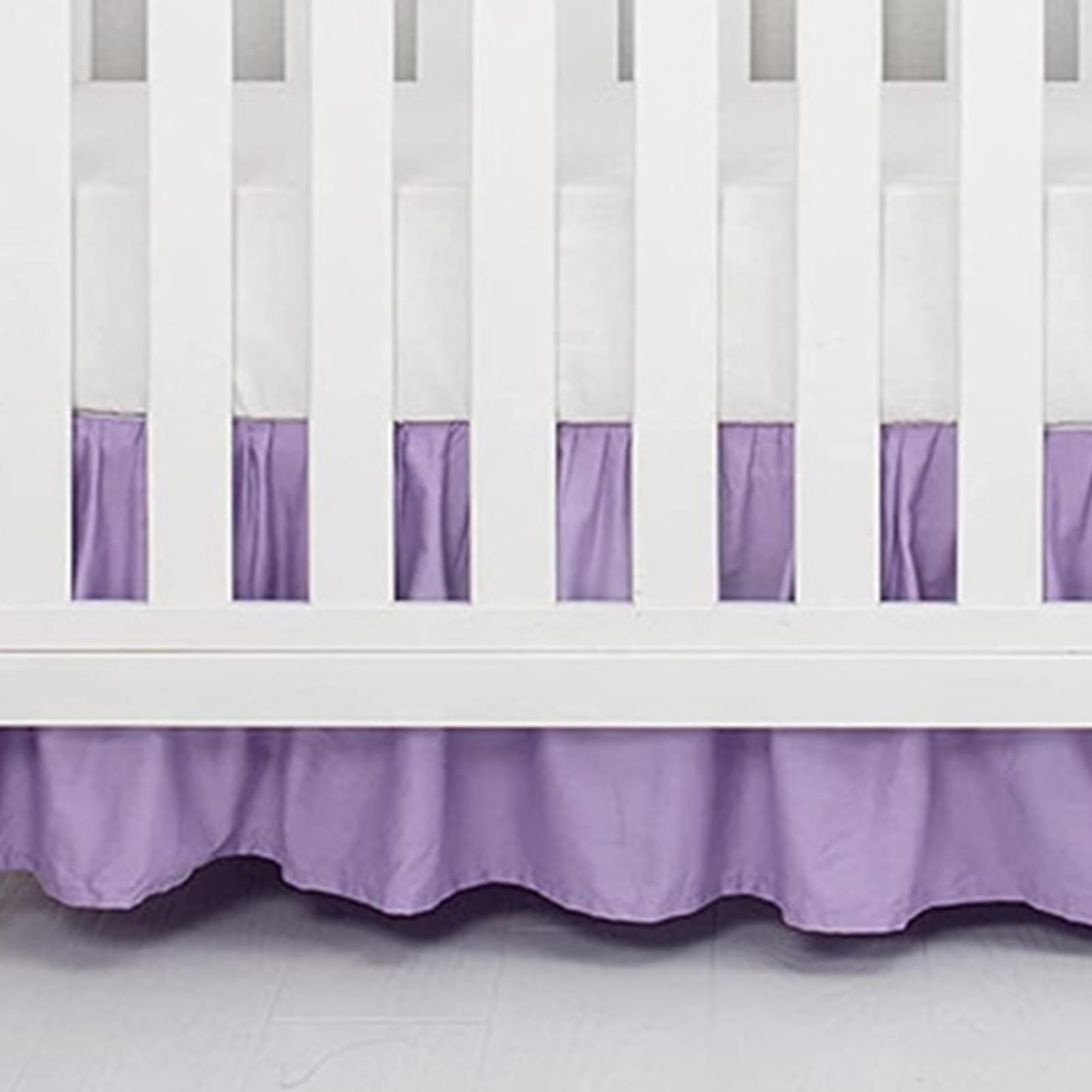 Baby Doll Bedding Solid Two Tone Crib Skirt/Dust Ruffle, Pink