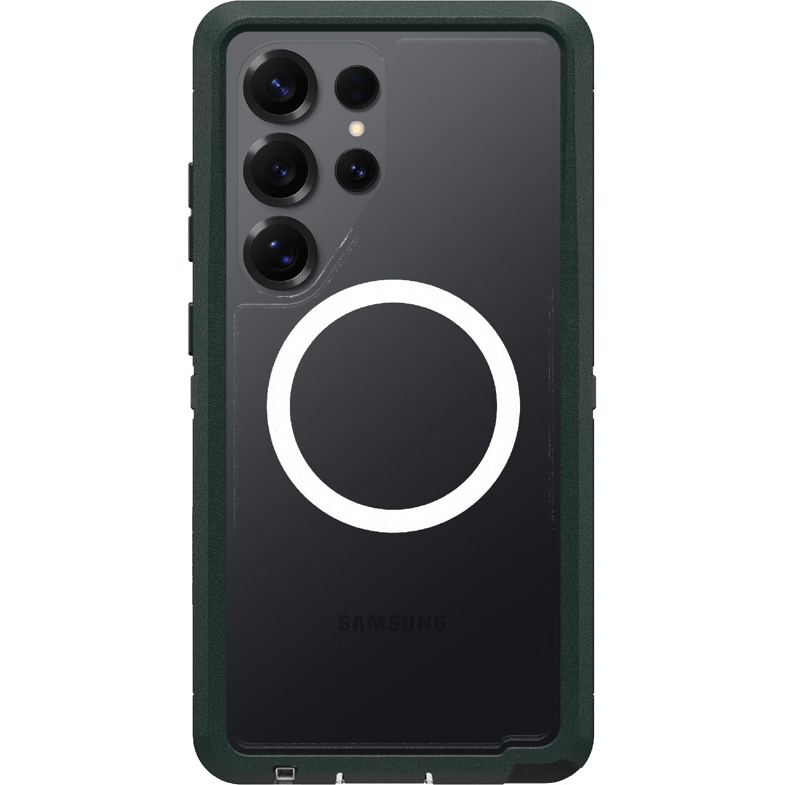 OtterBox Defender Series XT Clear Case with Magnets for Samsung Galaxy S25 Ultra, Shockproof, Drop proof, Ultra-Rugged, Protective Case, 7x Tested to Military Standard, Green