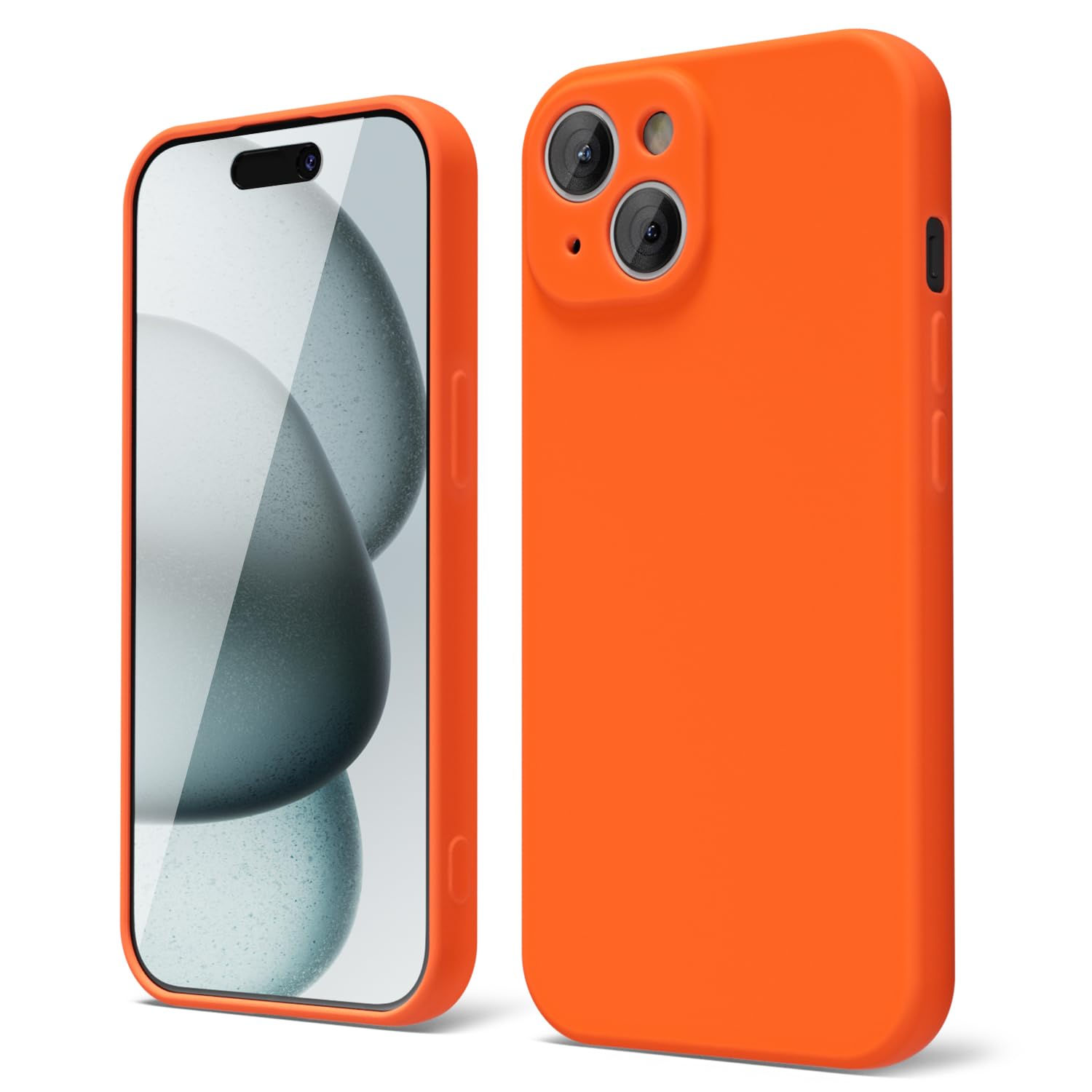 Liquid Silicone Neon Orange Phone Case Iphone 11 IPhone 11 11 Pro