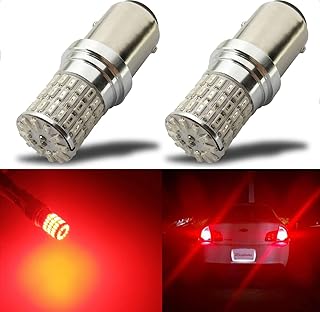 iBrightstar Newest 9-30V Extremely Bright 1157 2057 2357 7528 BAY15D LED Bulbs replacement for Tail Brake Lights, Brilliant Red