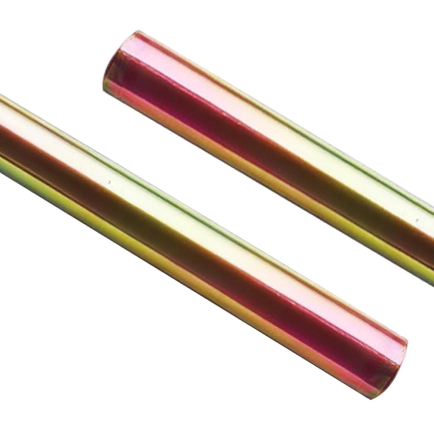 3/4" x 36" Yellow Zinc Plated Smooth Steel Round Rod (2-Pack) Iridescent Color Zinc Heavy Duty Axle Shaft for Hand Trucks, Dollies, Wagons, Wheelbarrows Superior Corrosion Resistant Finish