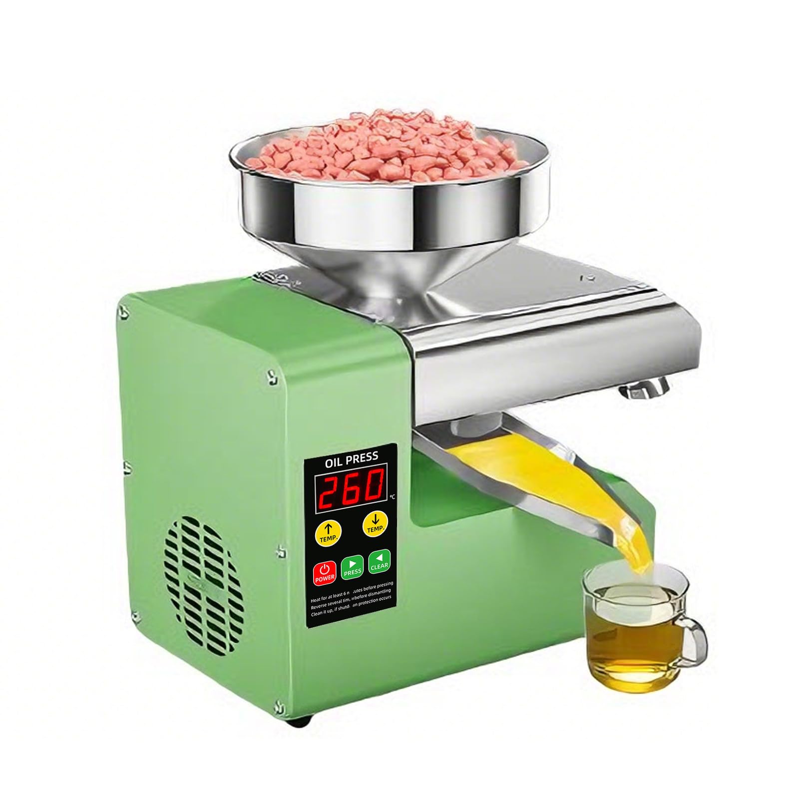 eQianyuan Automatic Oil Press Machine Cold Hot Press 110V